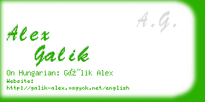 alex galik business card